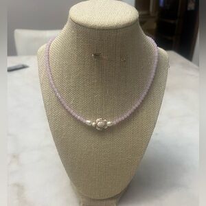 #7. Handmade Pink Beaded Necklace